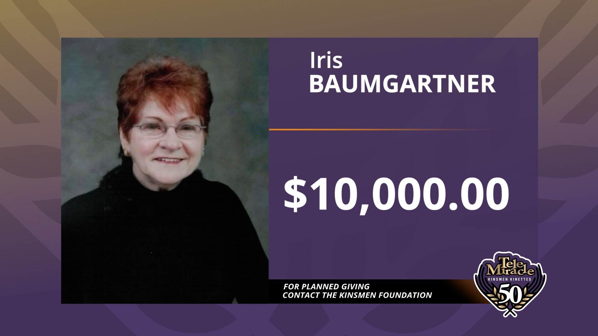 Iris Baumgartner Donation
