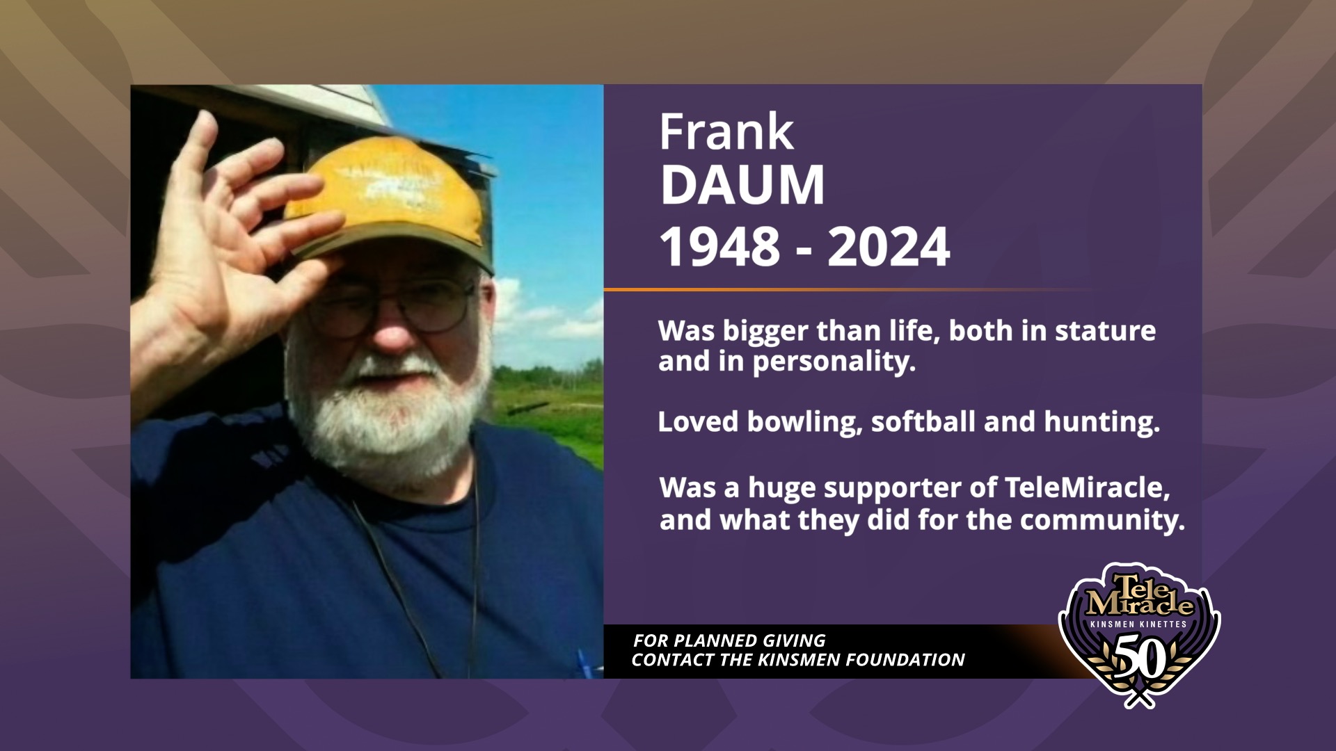 TM 50 Bequest Frank Daum Bio