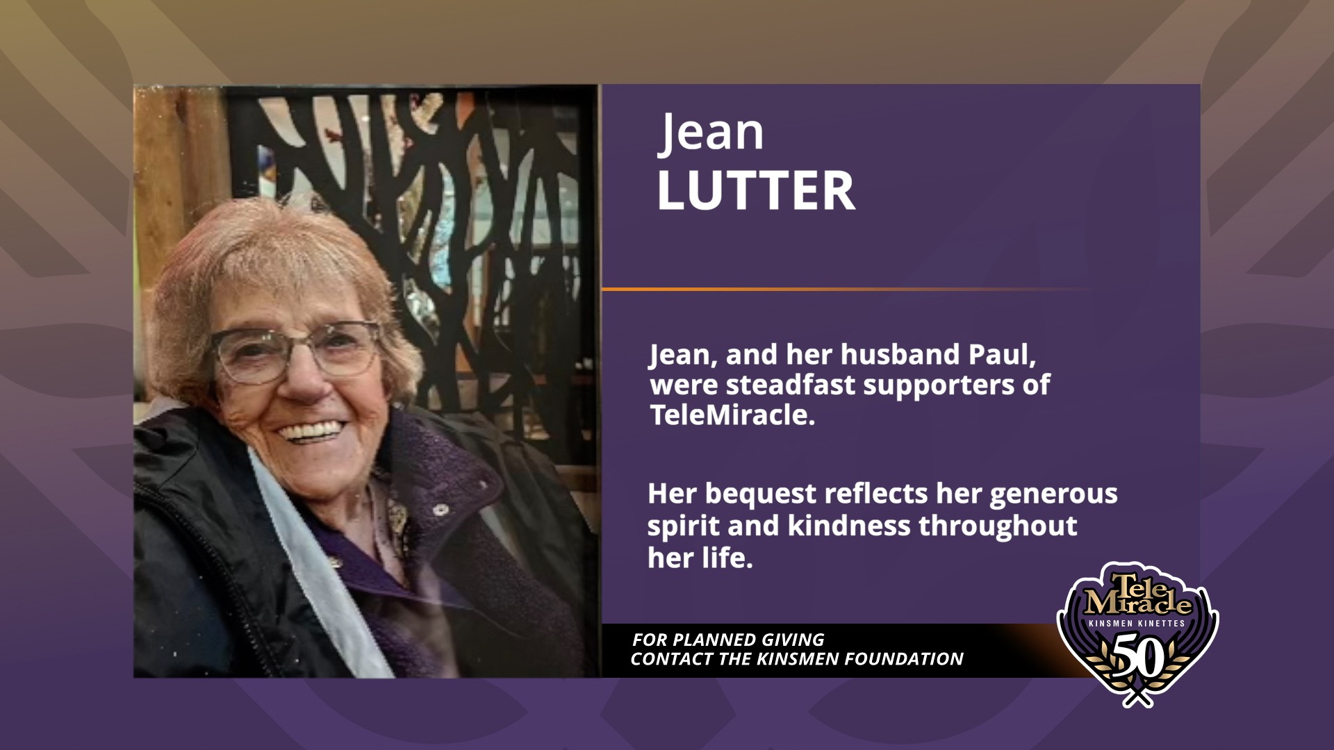 TM 50 Bequest Jean Lutter Bio