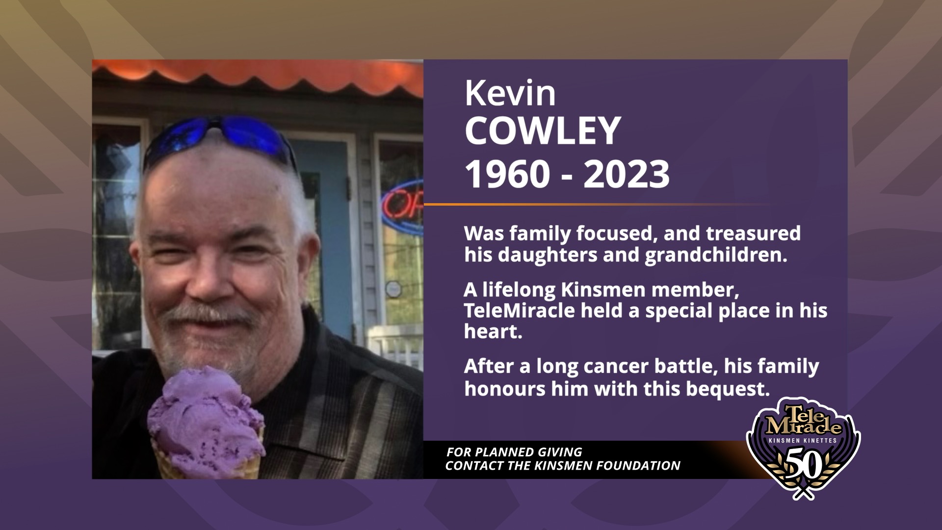 TM 50 Bequest Kevin Cowley Bio