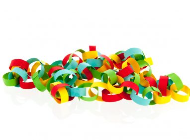 colorful festive paper chain